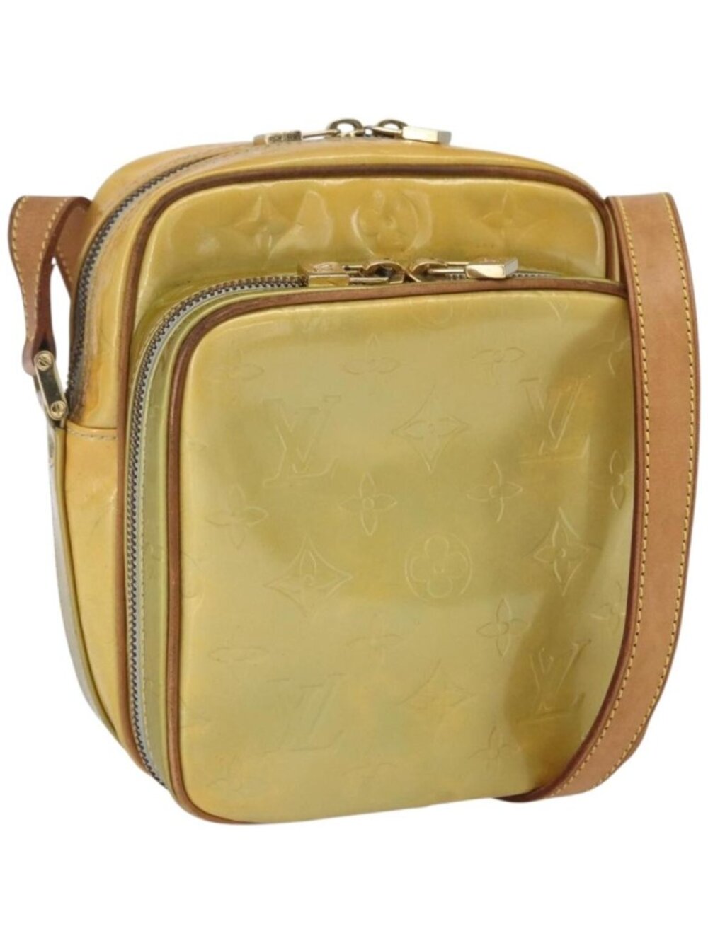 LOUIS VUITTON Monogram Vernis Wooster Shoulder Bag Gris M91036